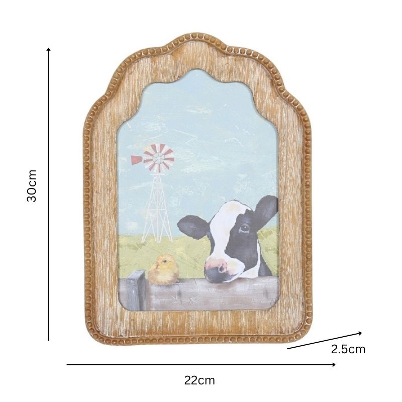 Cow + Chick Framed Wall Art 30cm - Image 5