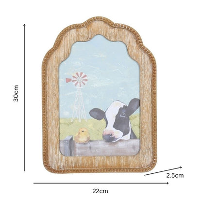Cow + Chick Framed Wall Art 30cm - Image 5