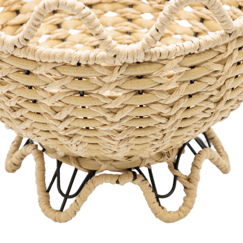 Contemporary Woven Footed Bowl 27cm - Image 3