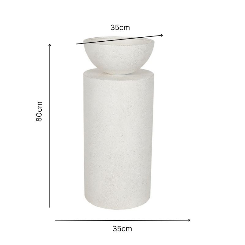 Feature Round Pillar w Planter 80cm - Image 5