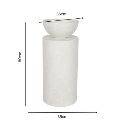Feature Round Pillar w Planter 80cm - Image 5