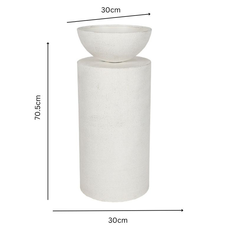 Feature Round Pillar w Planter 70cm - Image 5