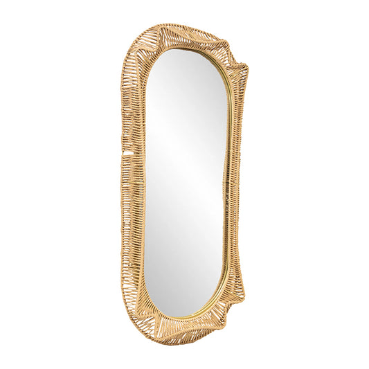 Hamptons Oval Weave Mirror 50x100cm - Image 2