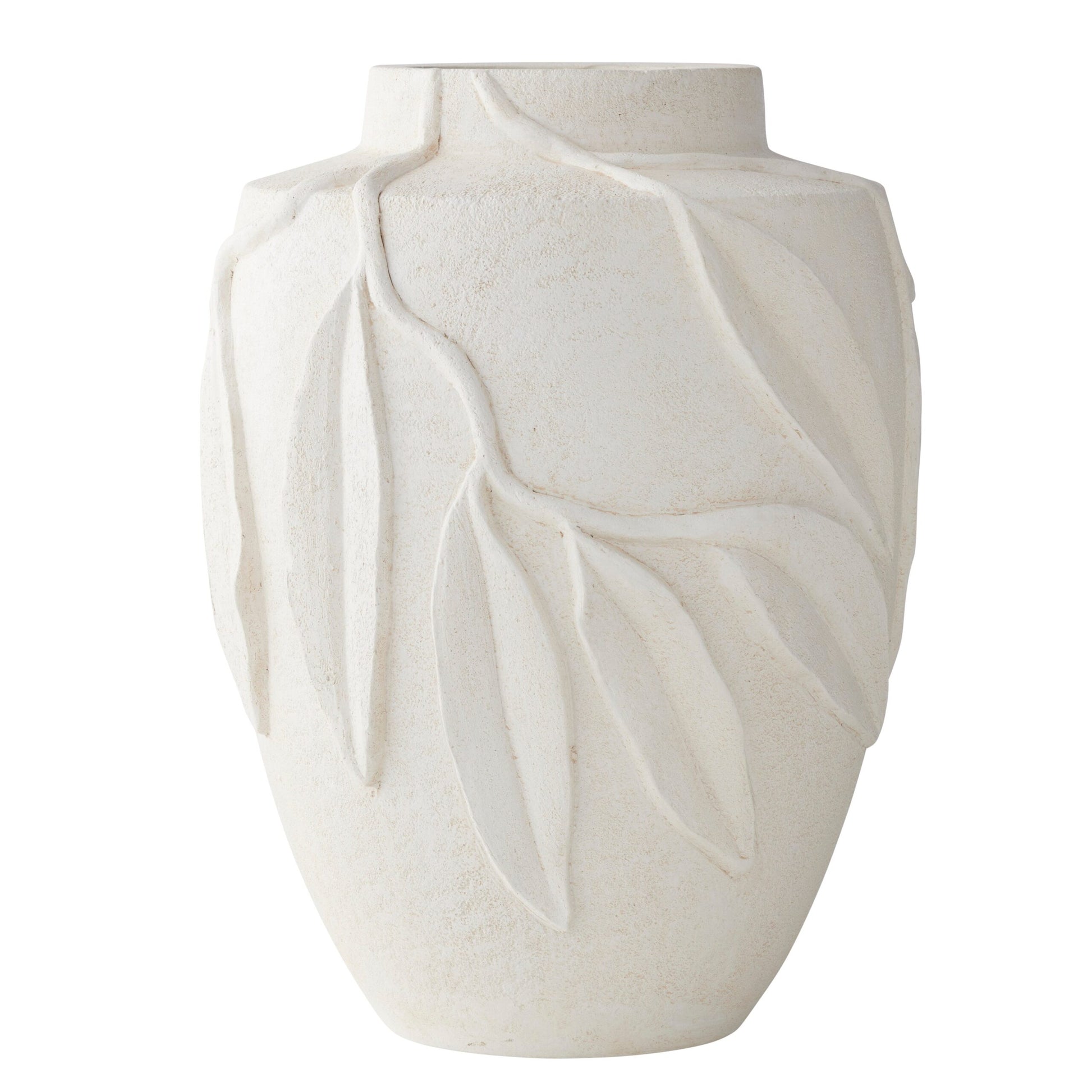 Gum Leaf White Vase 40cm