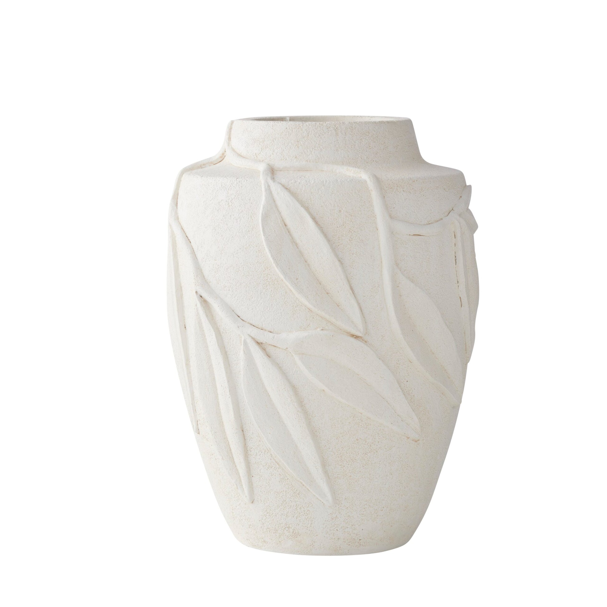 Gum Leaf White Vase 32cm