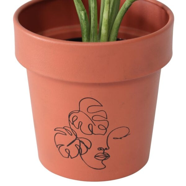 Set 2 Line Art Pot planters Assort 13cm - Image 3