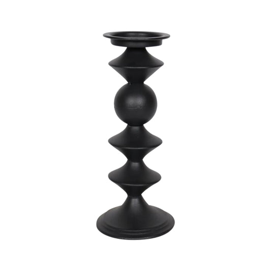 Black Geo Candle holder 14x33cm