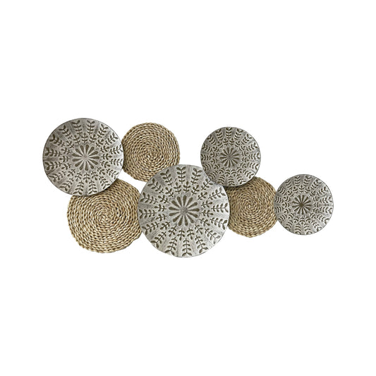 Contemporary Zen 7 Circle Wall Art 95x44cm