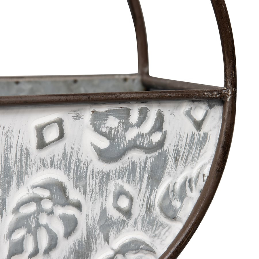 Set 2 Nested Floating Monstera Wall Planters 35x14cm - Image 4