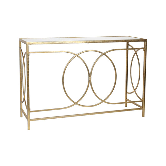 Aura Geometric Mirror Top Console Table 120cm