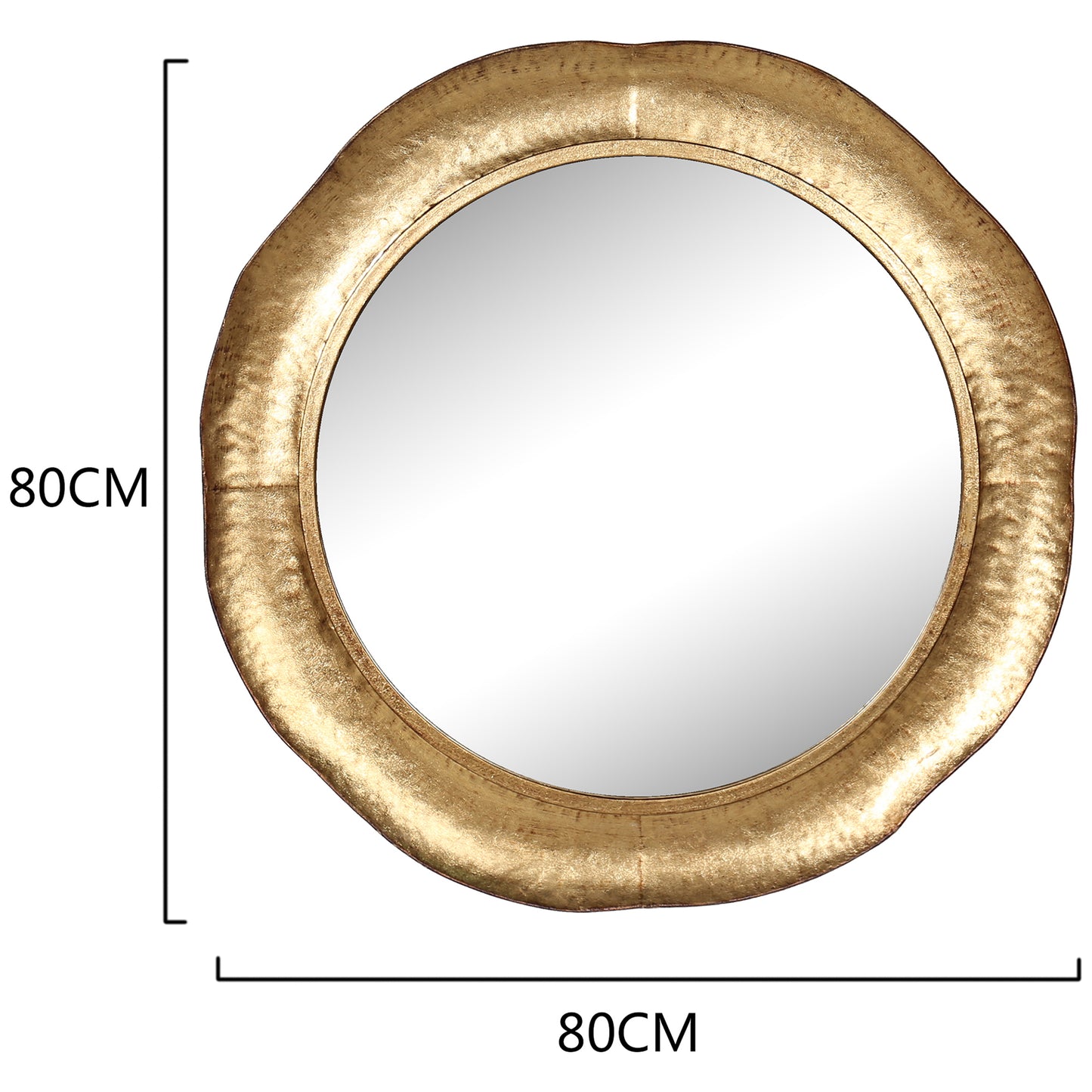 Palais Gold Framed Wall Mirror 80cm - Image 2