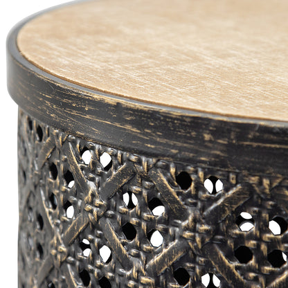 Set 2 Lustre Occasional Side Tables 70cm - Image 4