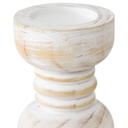 Contemporary Carved Loop Pillar Candleholder 20cm - Image 3