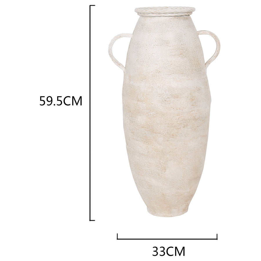 Artisan Two Handle Vase w Coil Rim 59cm - Image 3