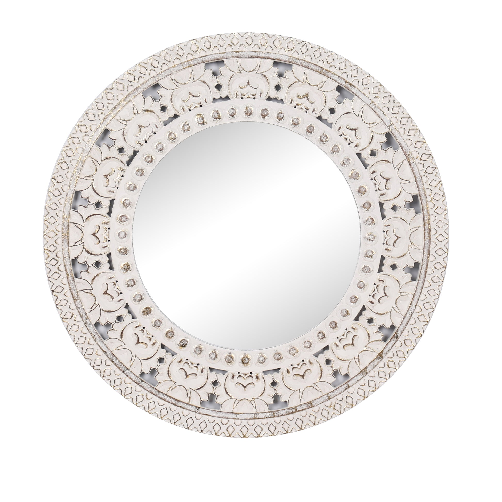 Ornate Carved Bold Frame Wall Mirror 80cm