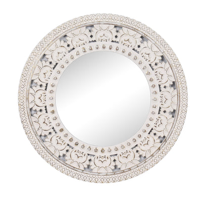 Ornate Carved Bold Frame Wall Mirror 80cm