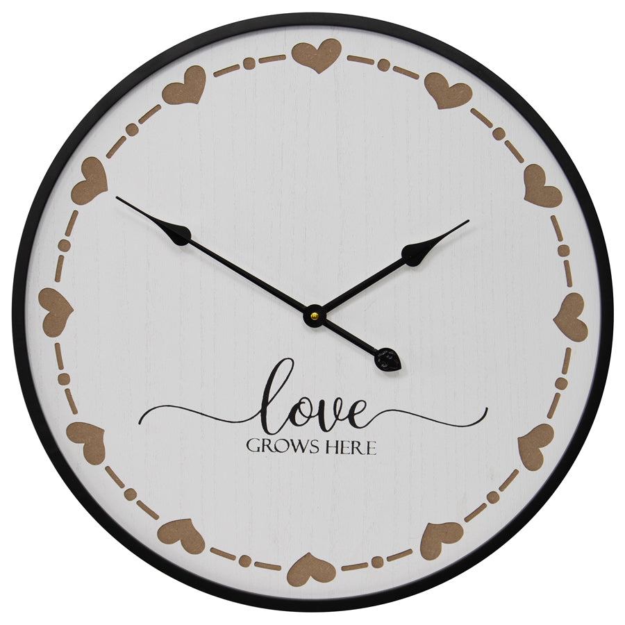 Love Grows Here Wall Clock 60cm - Image 2