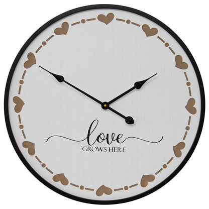 Love Grows Here Wall Clock 60cm - Image 2