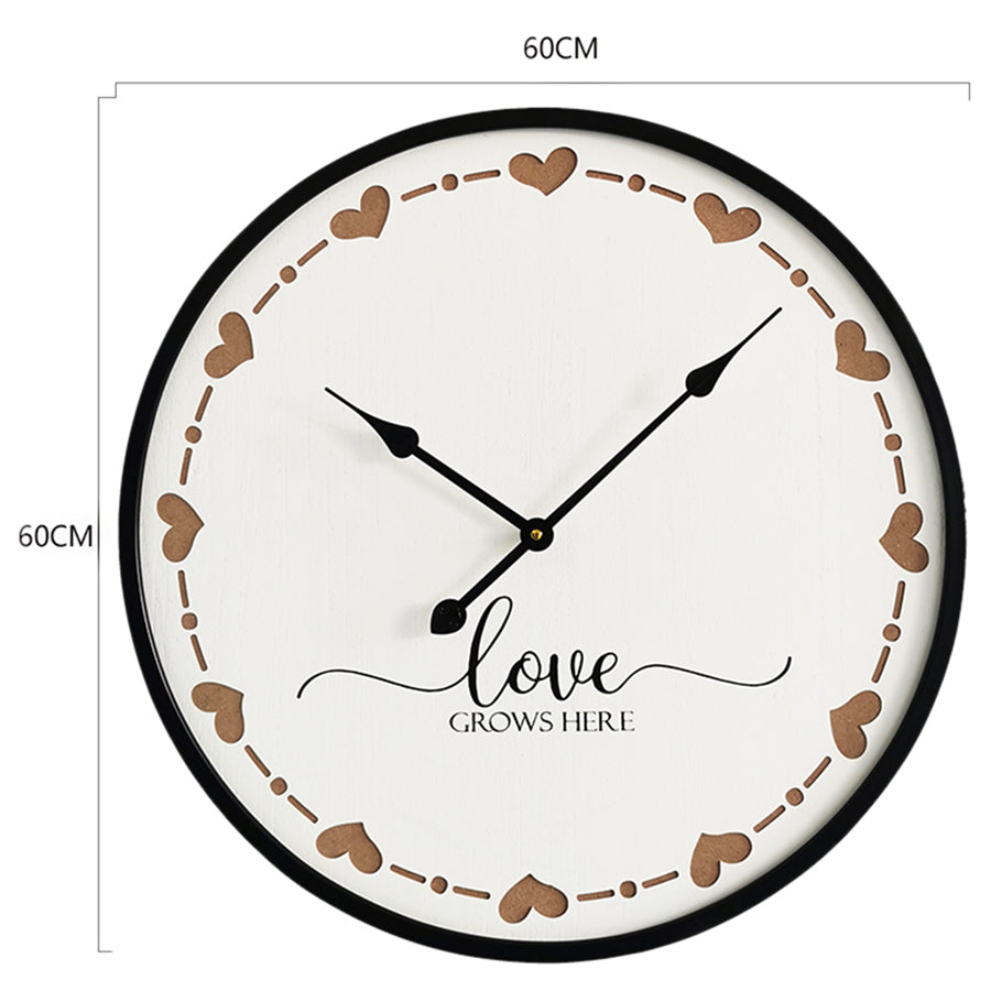 Love Grows Here Wall Clock 60cm - Image 5