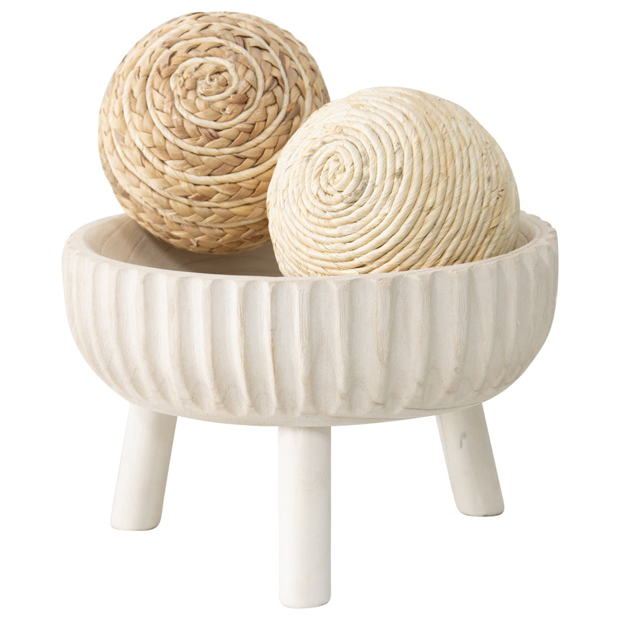 Crafted 3 Legged Decorative Bowl 27cm - Image 3