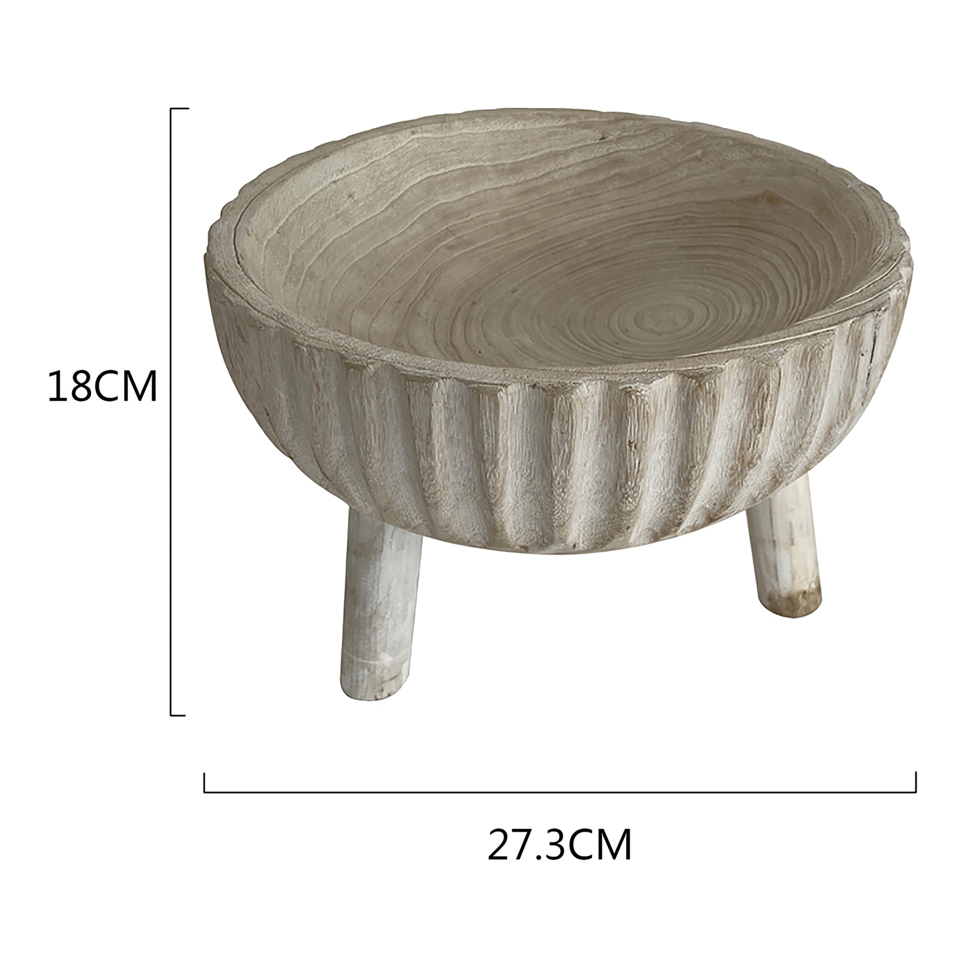 Crafted 3 Legged Decorative Bowl 27cm - Image 2