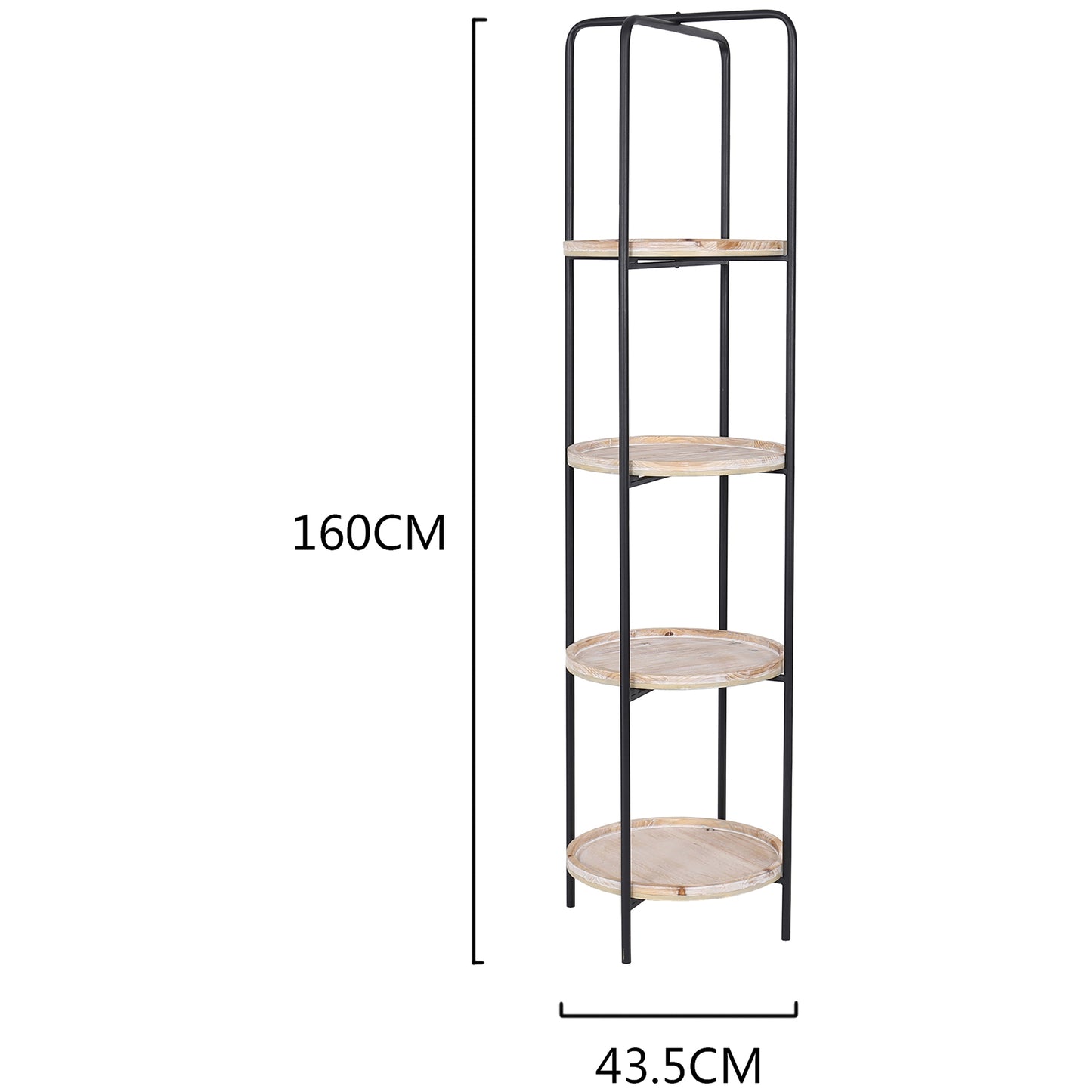Emporium 4-Round Shelf Unit 44x160cm - Image 2