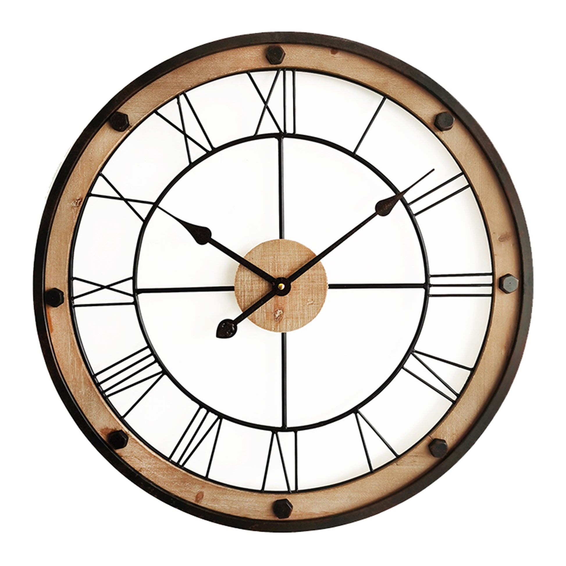 Industrial Floating Wall Clock 61cm