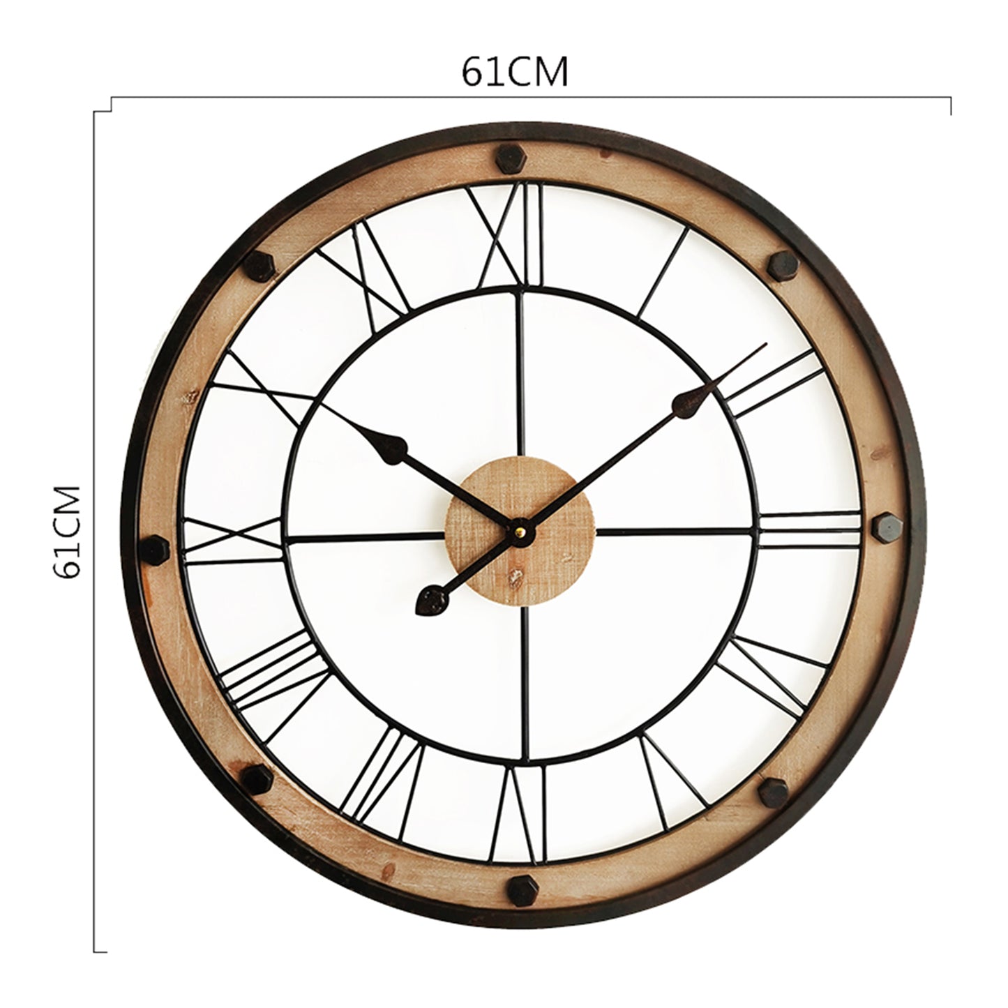 Industrial Floating Wall Clock 61cm - Image 5