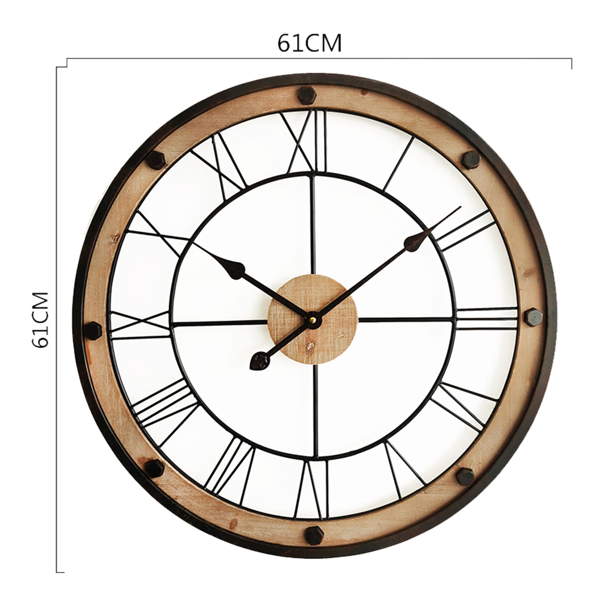Industrial Floating Wall Clock 61cm - Image 5
