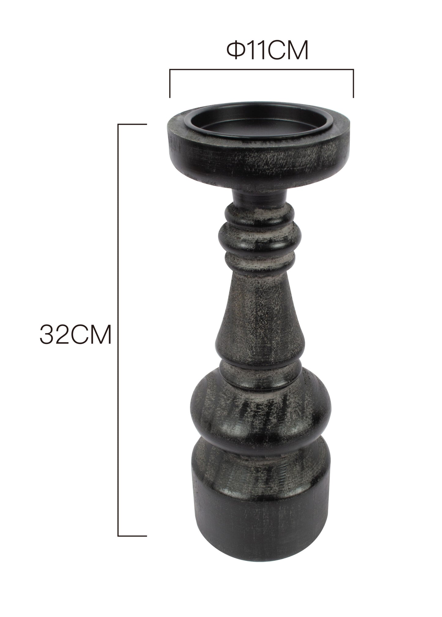 Nero Bold Pillar Candleholder 32cm - Image 2