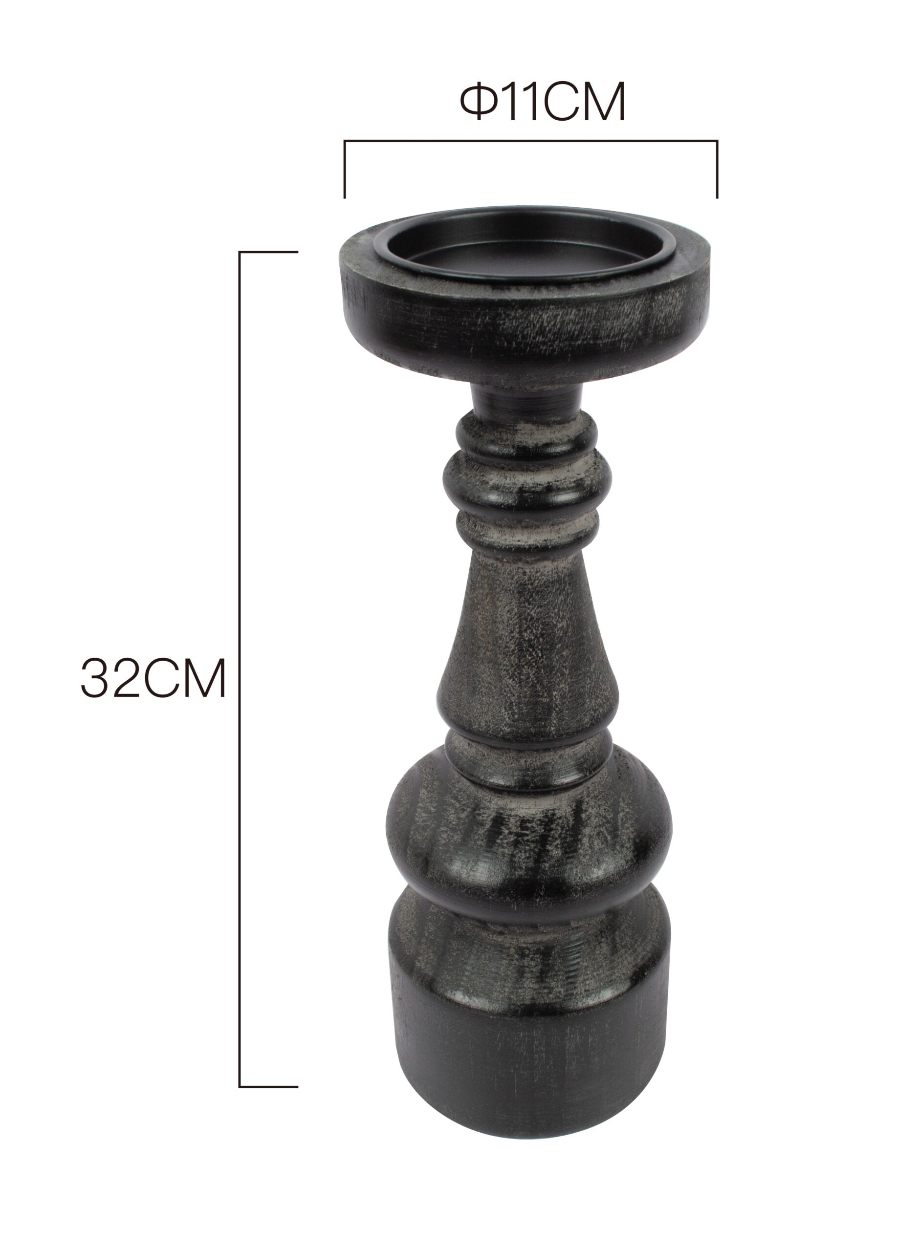 Nero Bold Pillar Candleholder 32cm - Image 2