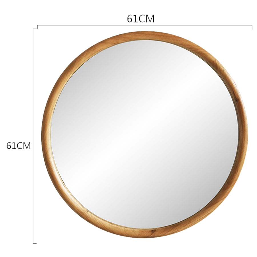 Mid Century Style Round Wall Mirror 61cm - Image 2