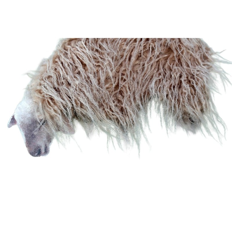 Long Haired Hand-Made Sheep Framed Canvas Wall Art 40cm - Image 3