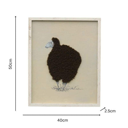 Cuddly Sheep Hand-Made Framed Canvas Wall Art 50cm - Image 5