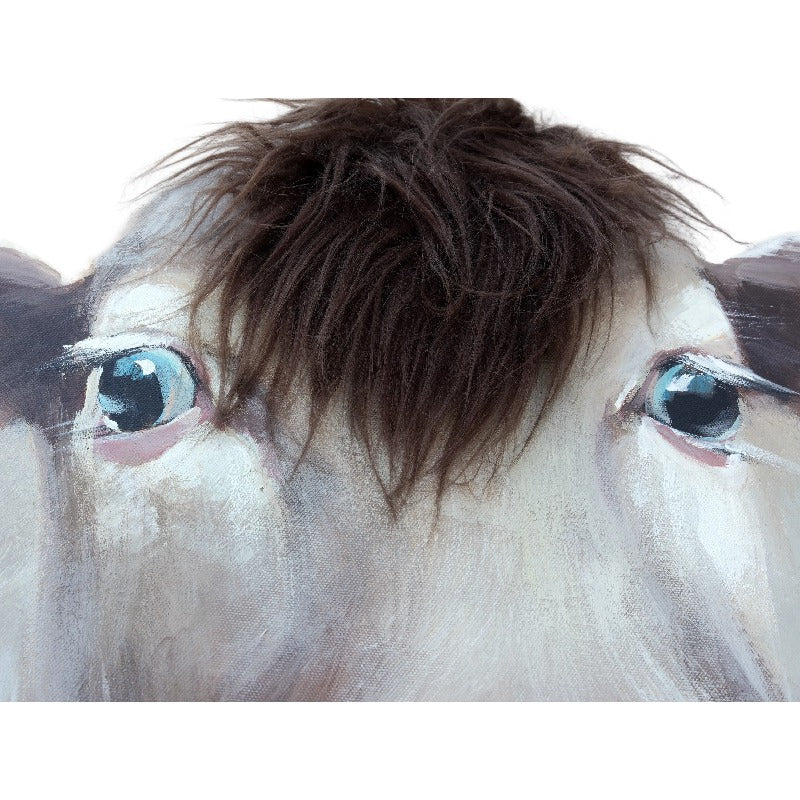 Horse Mugshot w Artificial Hair Framed Canvas Wall Art 60cm - Image 3