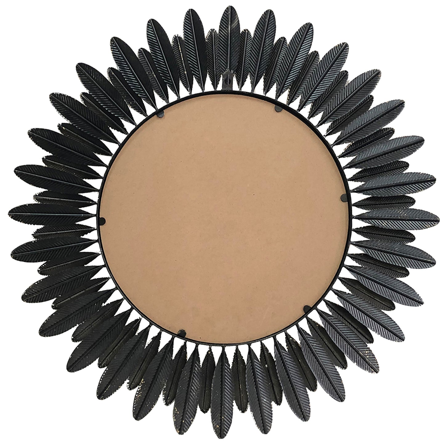 Lustre Gold Leaf Round Wall Mirror 65x64cm - Image 2