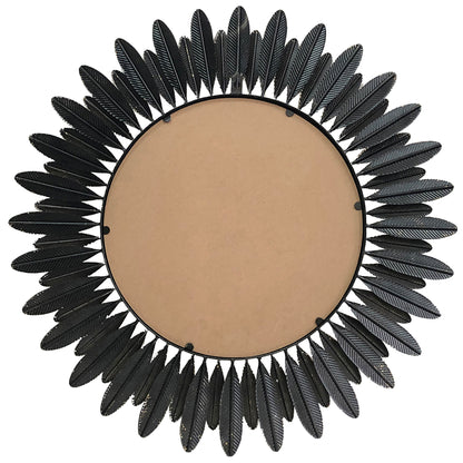 Lustre Gold Leaf Round Wall Mirror 65x64cm - Image 2