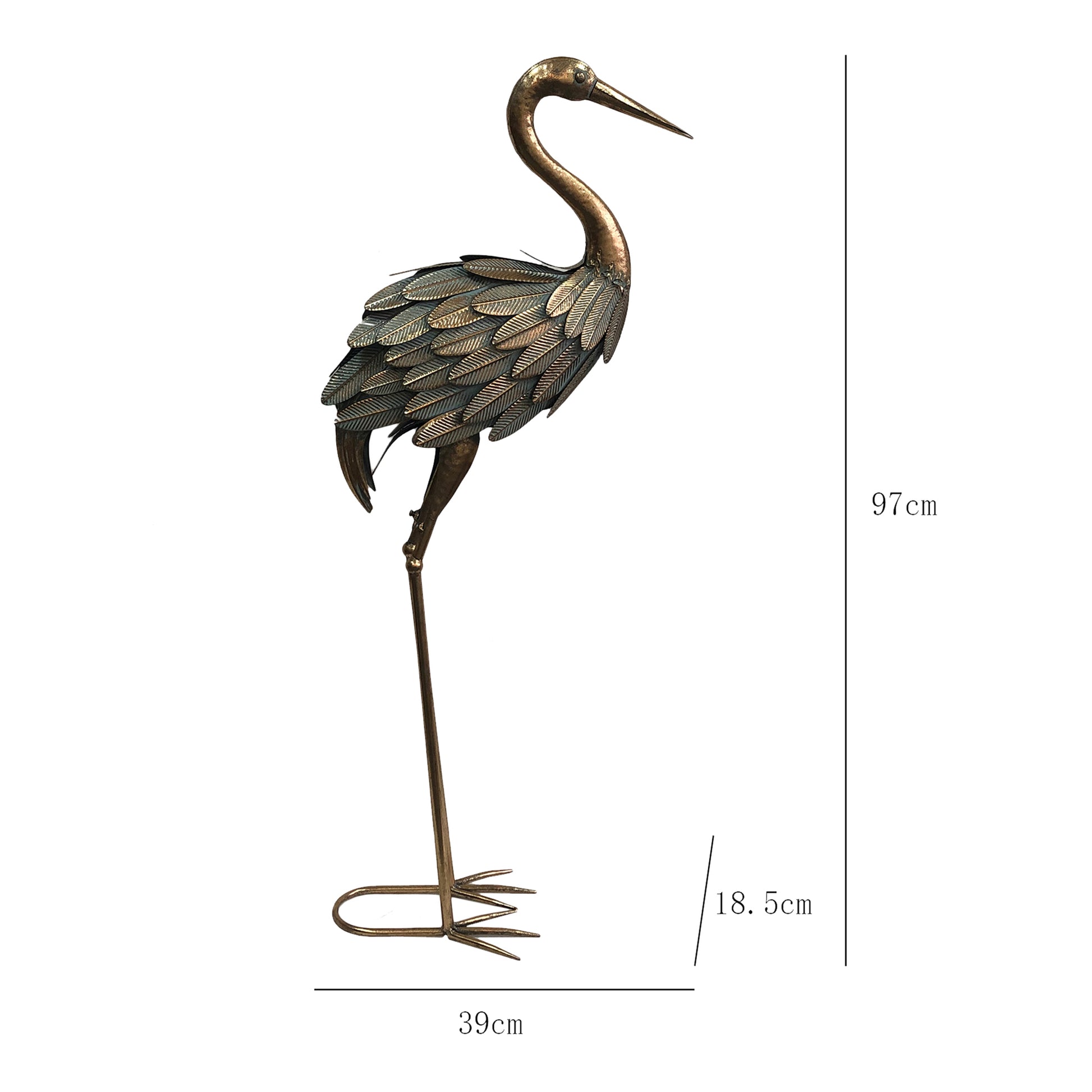 Lustre Gold Crane 39x97cm - Image 3
