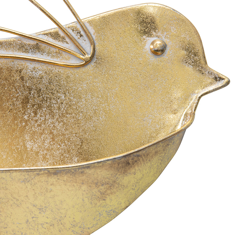 Set 2 Nested Lustre Gold Wall Planters 8x29cm - Image 2