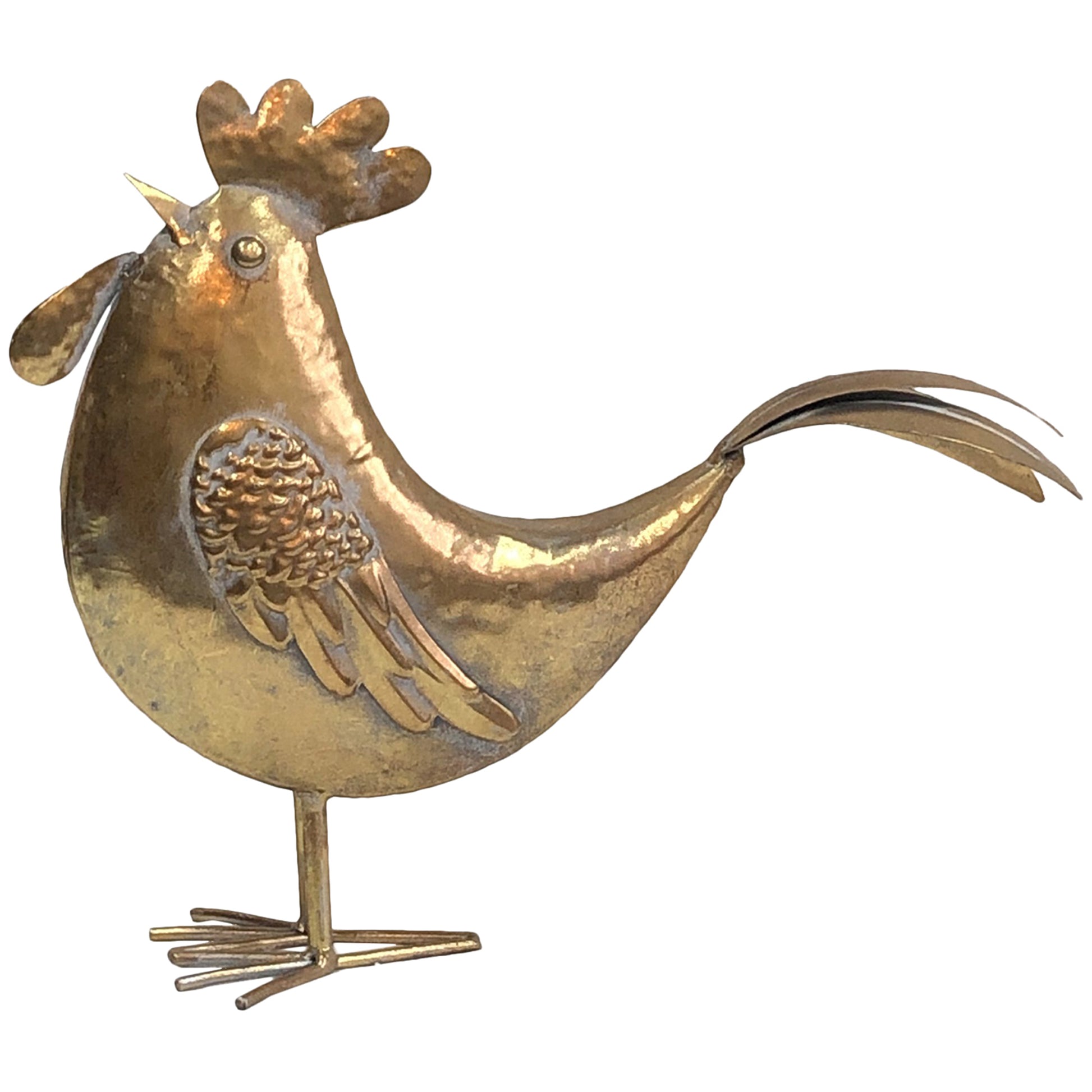Lustre Gold Chook Long Tail 35x30cm - Image 2