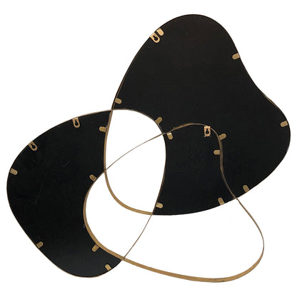 Lustre Gold Asymmetric Wall Mirror 72x74cm - Image 2