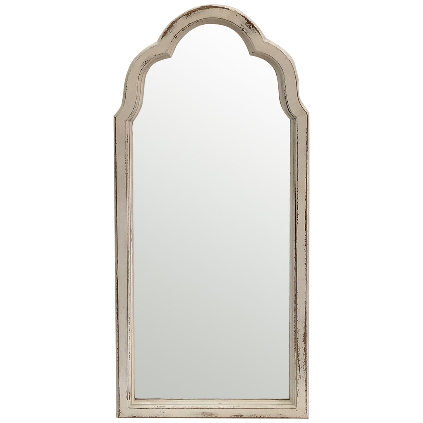 French Provincial Classic Wood-Frame Wall Mirror 41x93cm