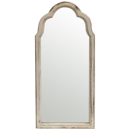 French Provincial Classic Wood-Frame Wall Mirror 41x93cm