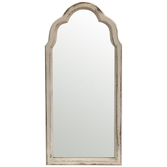 French Provincial Classic Wood-Frame Wall Mirror 41x93cm