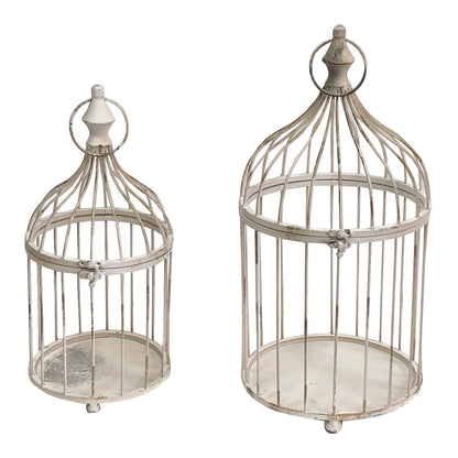 Set 2 Nested French Provincial Cone-Shape Birdcages 24x50cm