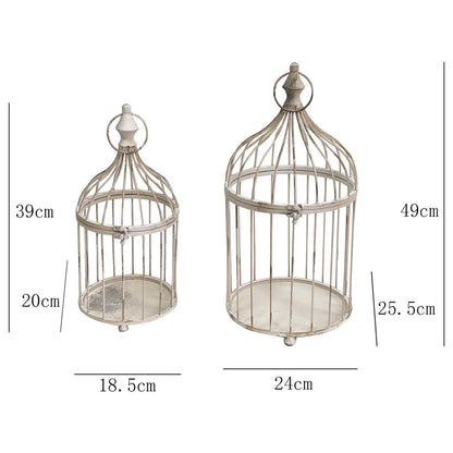 Set 2 Nested French Provincial Cone-Shape Birdcages 24x50cm - Image 2