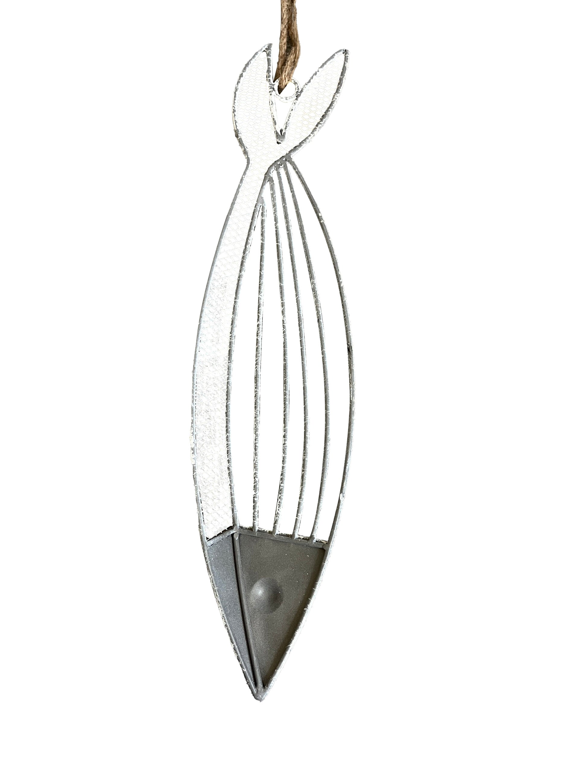 Hanging Fish Wall Decor W Rope 52cm