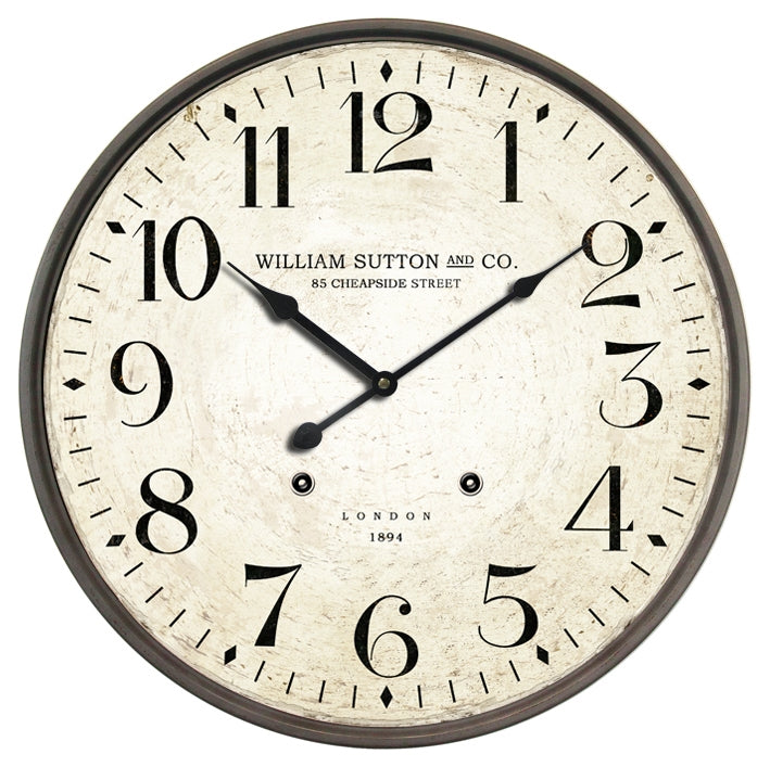 Antique Iron London Wall Clock 67cm