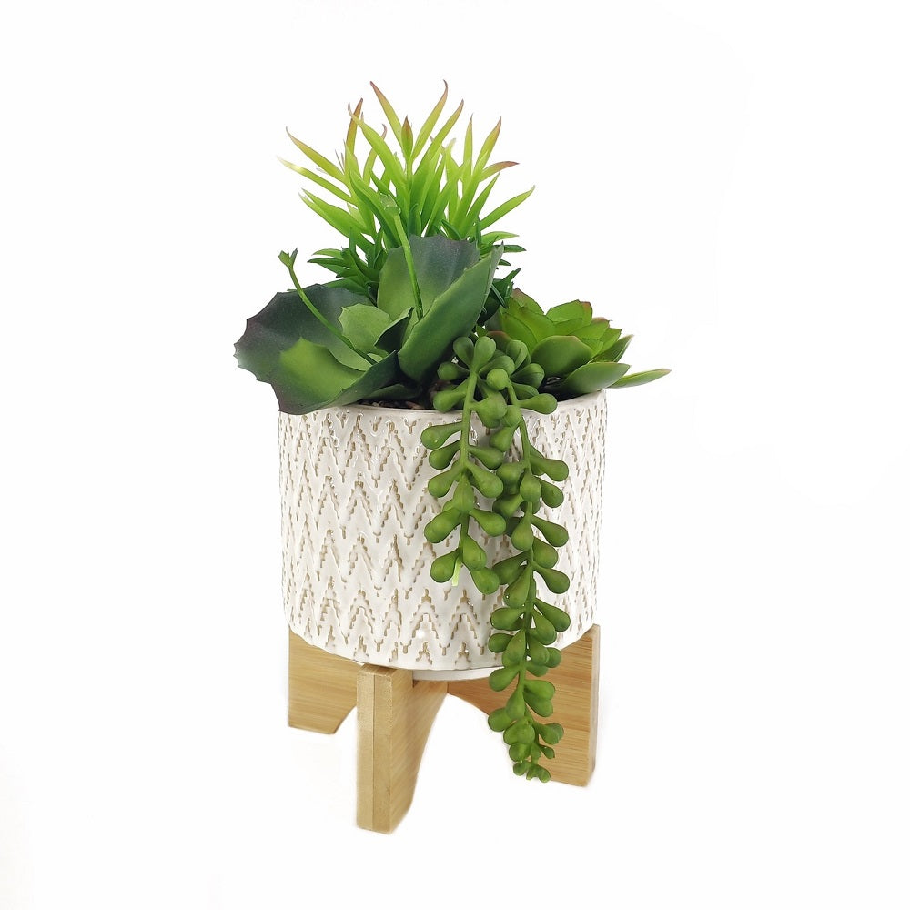 Artificial Succulent in Ceramic Pot 29cm