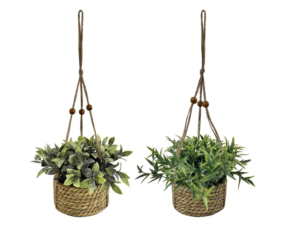 Set 2 Artificial Plant in Hanging Pot 15cm